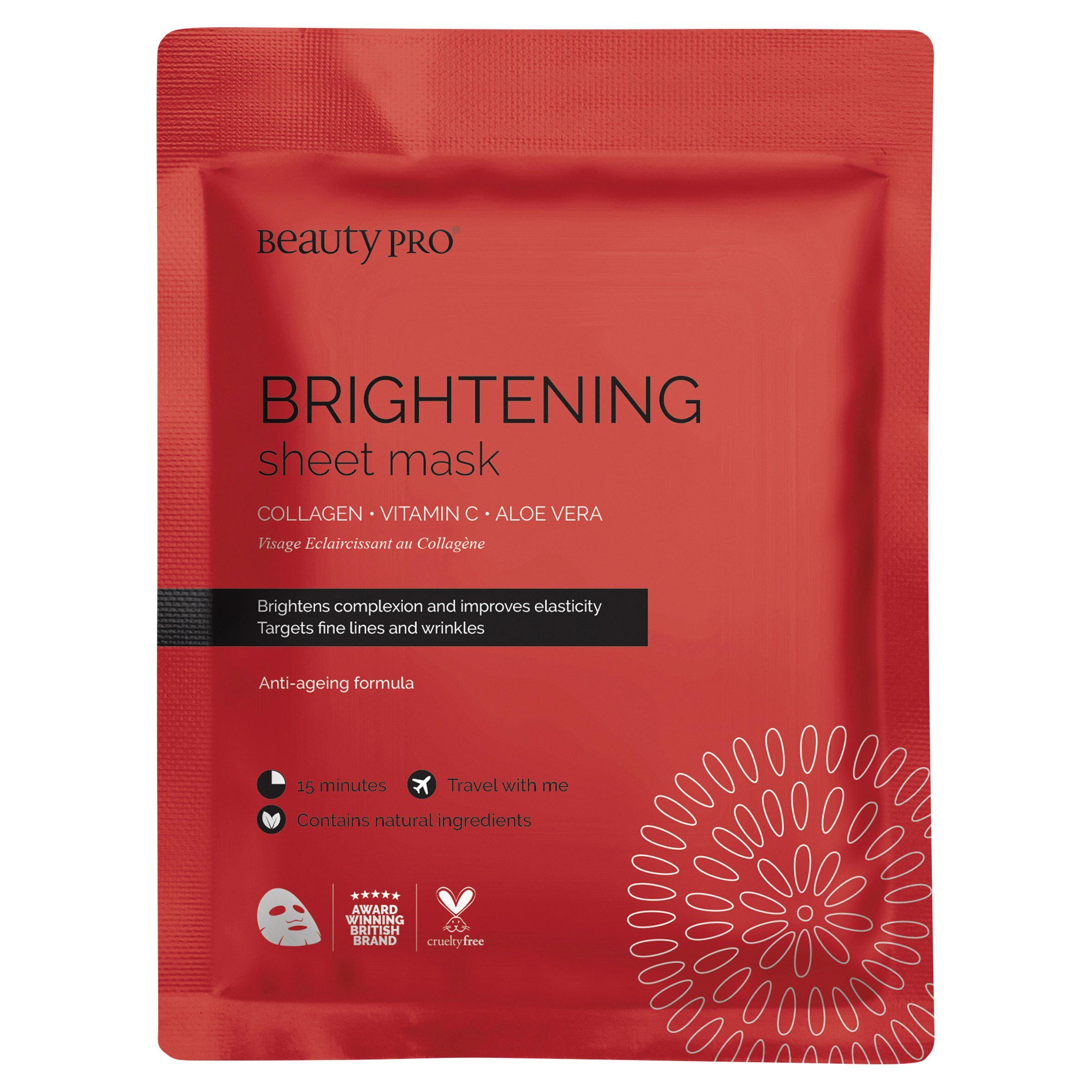BeautyPro Brightening Sheet Mask with Vitamin C 23g (British brand)