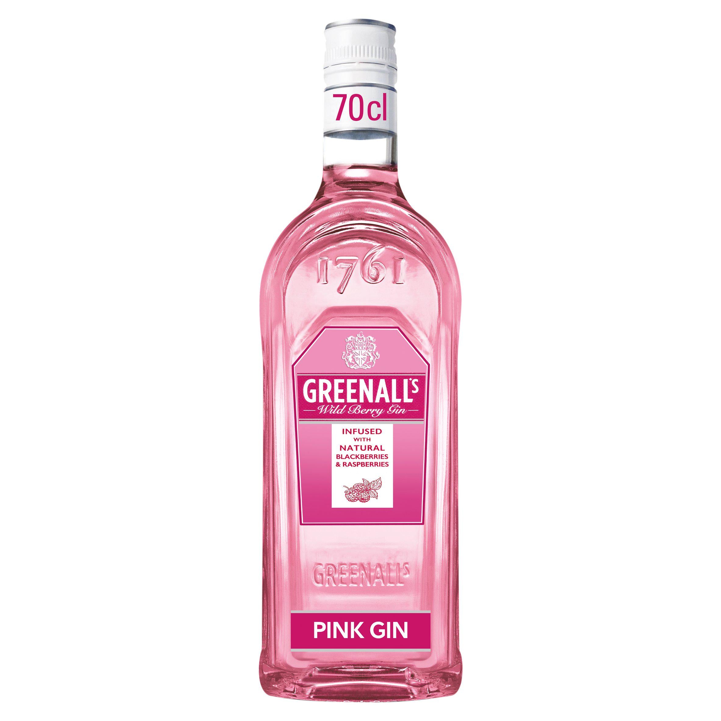 Greenall's Wild Berry pink gin 70cl - British product