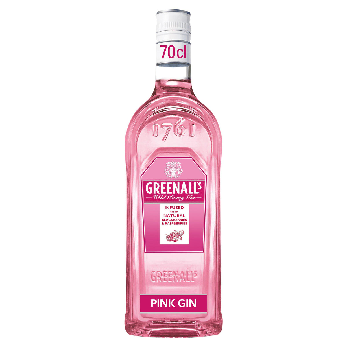 Greenall's Wild Berry pink gin 70cl - British product