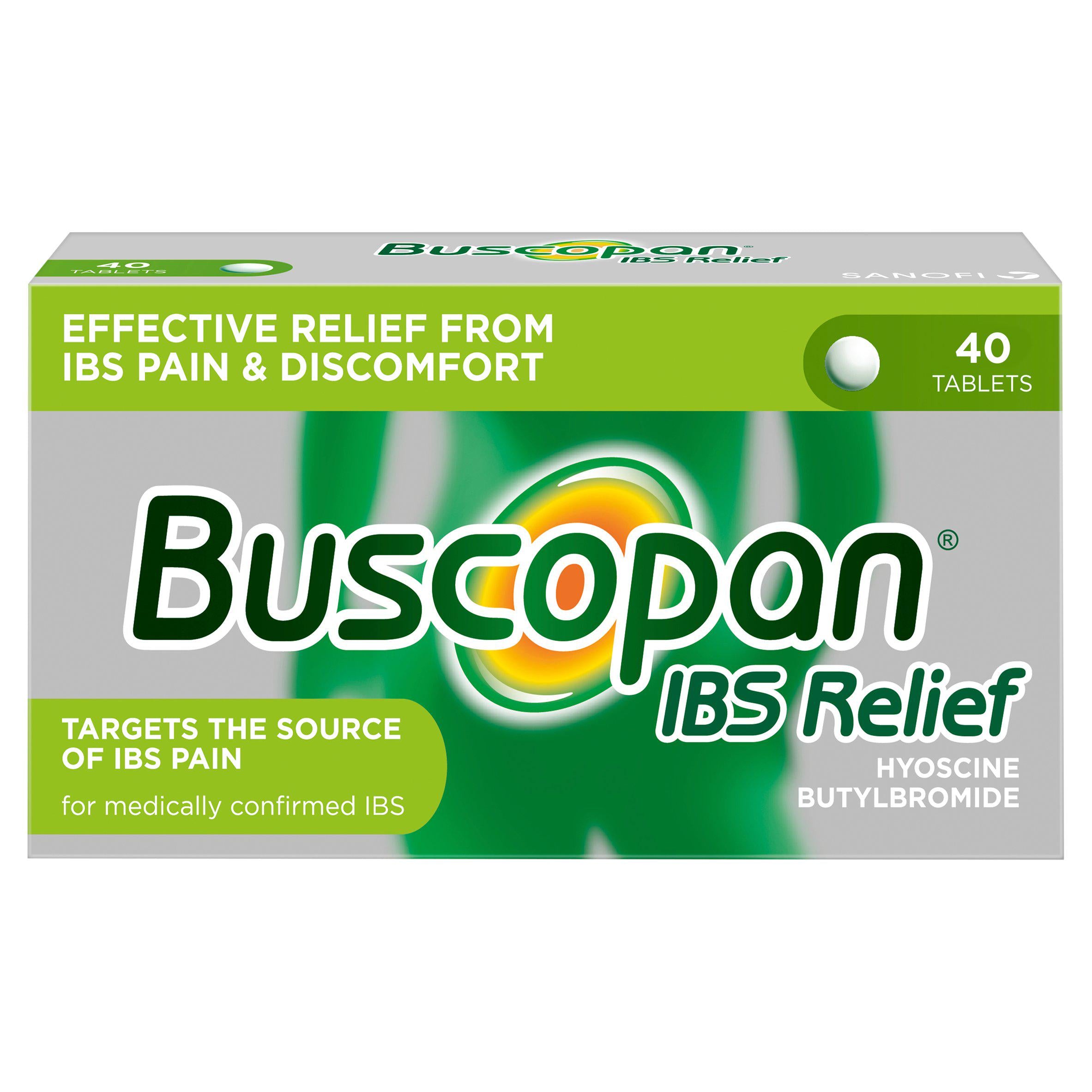 Buscopan IBS pain relief tablets 40 count, imported from the UK