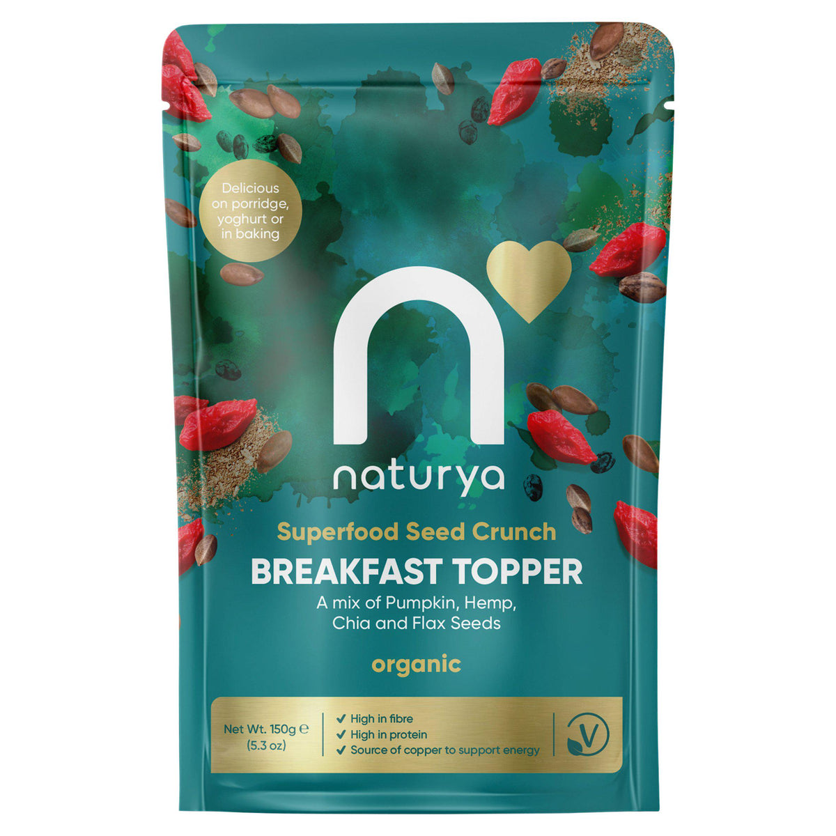Naturya Breakfast Boost Seed Crunch 150g, UK version