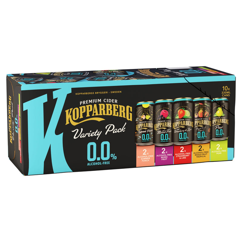 Kopparberg alcohol-free cider variety pack 10x330ml, UK version