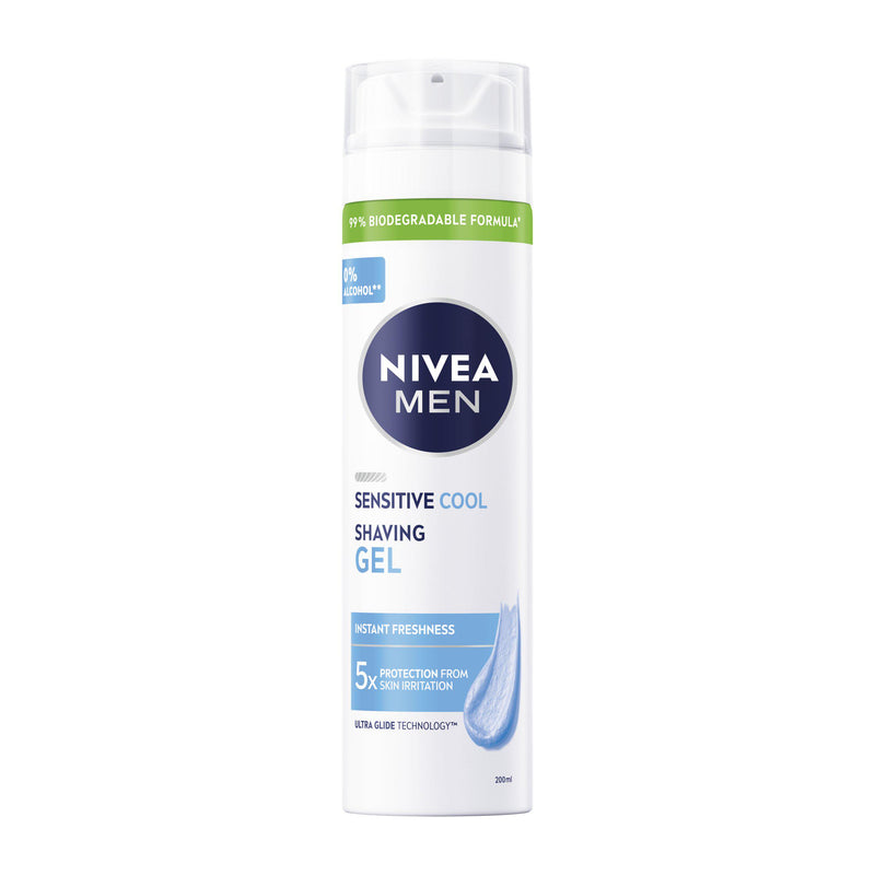 Nivea shaving gel sensitive cooling 200ml, UK version