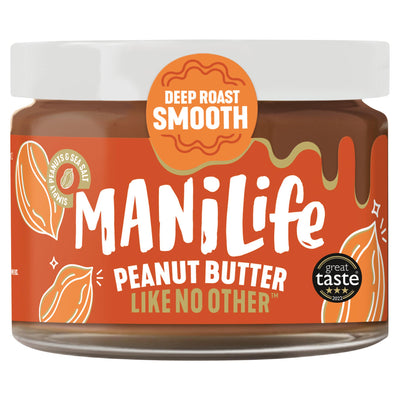 Sainsburys Manilife Deep Roast Smooth Peanut Butter 275g- Buy online at McGrocer