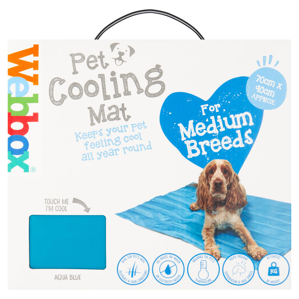 Webbox Pet Cooling Mat For Medium Breeds Aqua Blue