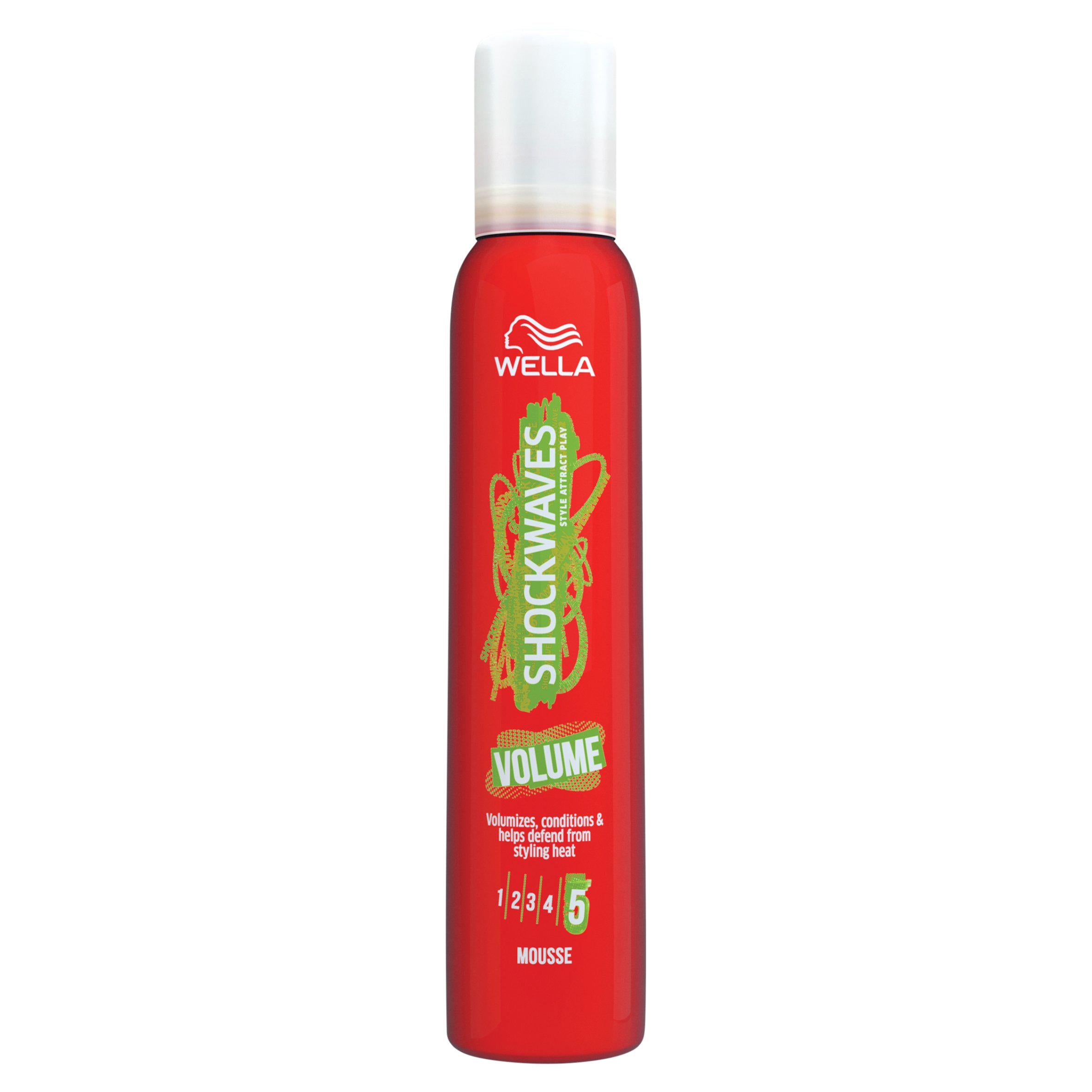 Wella Shockwaves Volume Mousse 200ml, imported from the UK