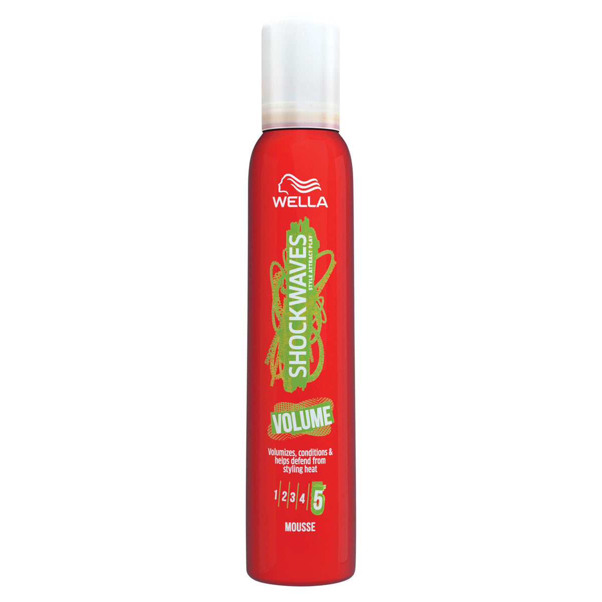 Wella Shockwaves Volume Mousse 200ml, imported from the UK