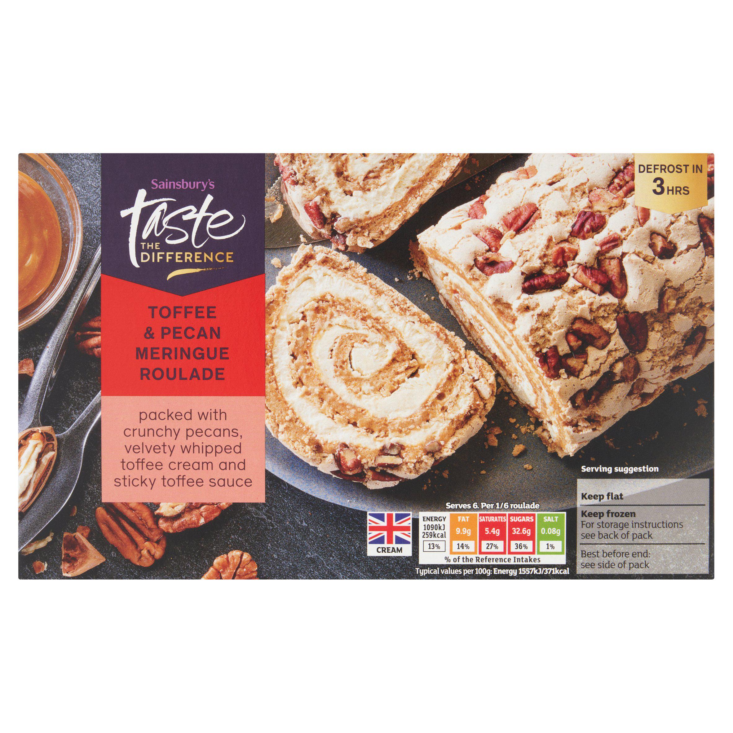 Sainsbury's Toffee & Pecan Roulade Dessert 420g (British brand)