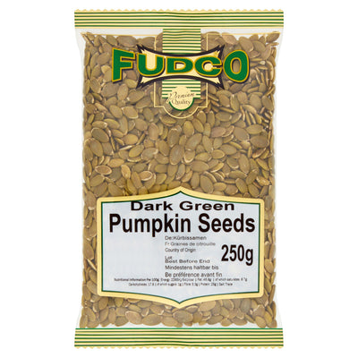 Sainsburys Fudco Dark Green Pumpkin Seeds 250g- Buy online at McGrocer