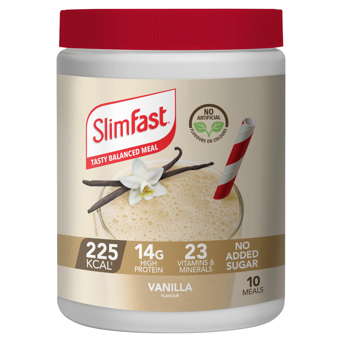 SlimFast vanilla meal replacement shake powder 365g, imported from the UK