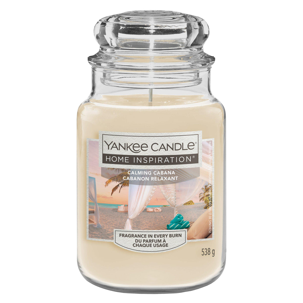 Yankee Candle large jar candle Calming Cabana 538g (British brand)