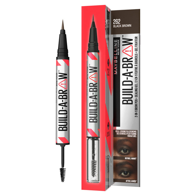 Maybelline Build A Brow Black Brown eyebrow pen, imported from the UK