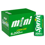 Sprite soft drink lemon lime 6 x 200ml cans (British brand)