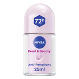 Nivea anti-perspirant deodorant roll-on Pearl & Beauty 25ml, imported from the UK