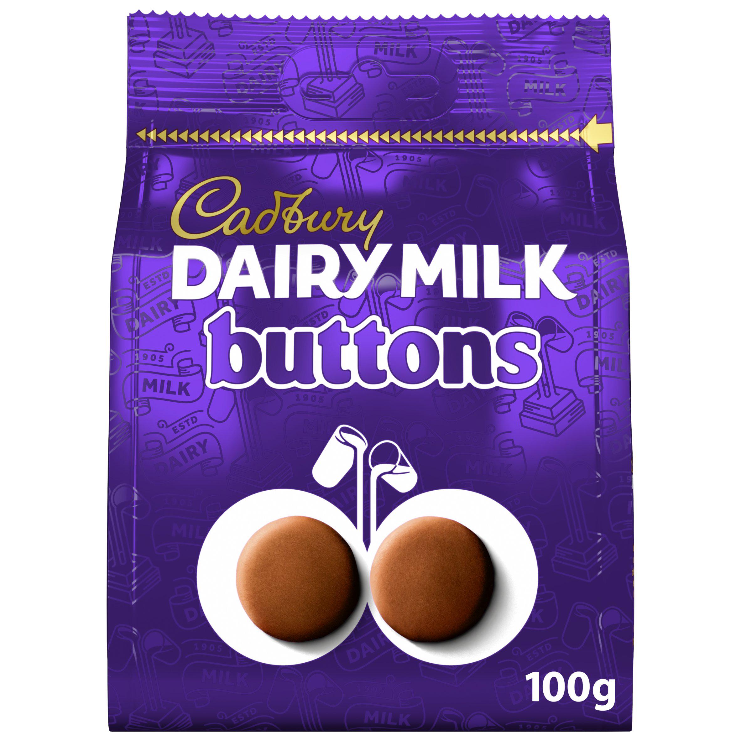 Cadbury milk chocolate buttons 100g - British product