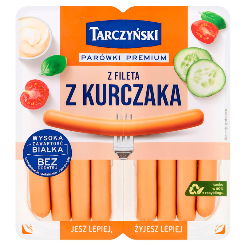Tarczynski chicken fillet frankfurters 2x90g pack, UK version
