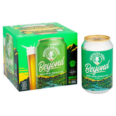 Sainsburys Northern Monk Beyond Bold New World IPA Beer Cans 4 x 330ml- Buy online at McGrocer