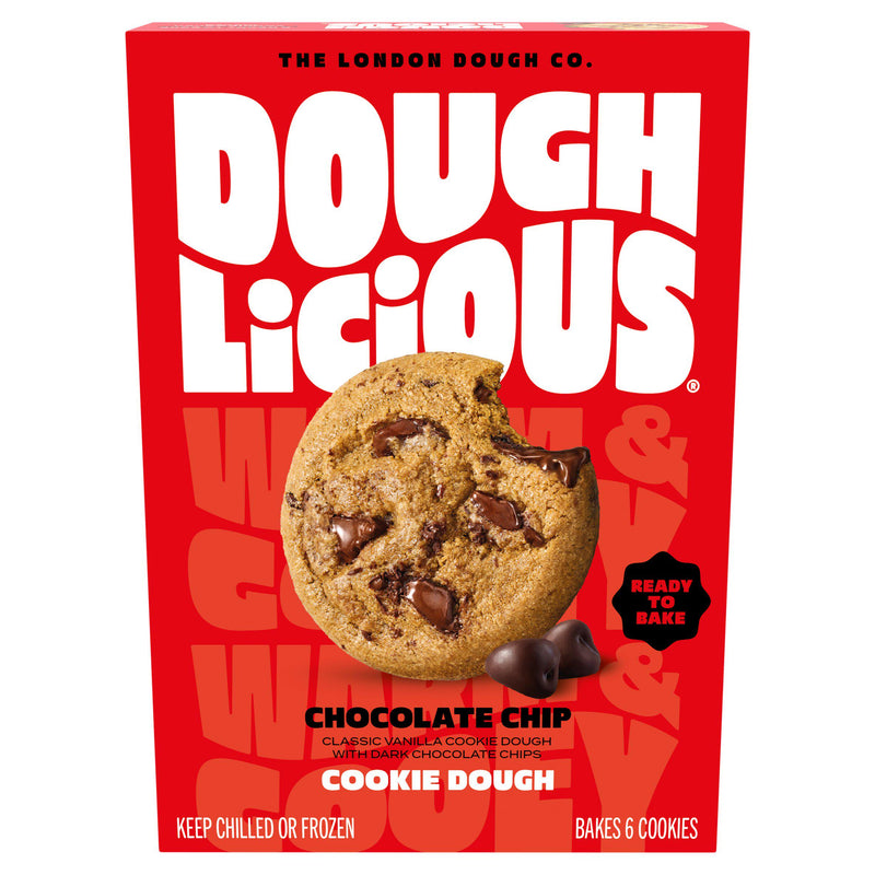 Doughlicious chocolate chip cookie dough 6 x 34g, UK version