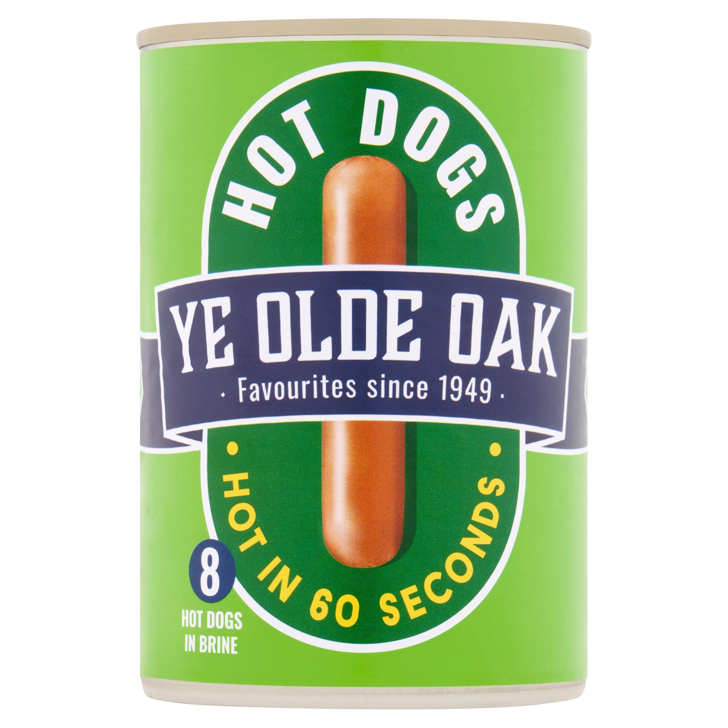 Ye Olde Oak hot dogs 400g, imported from the UK
