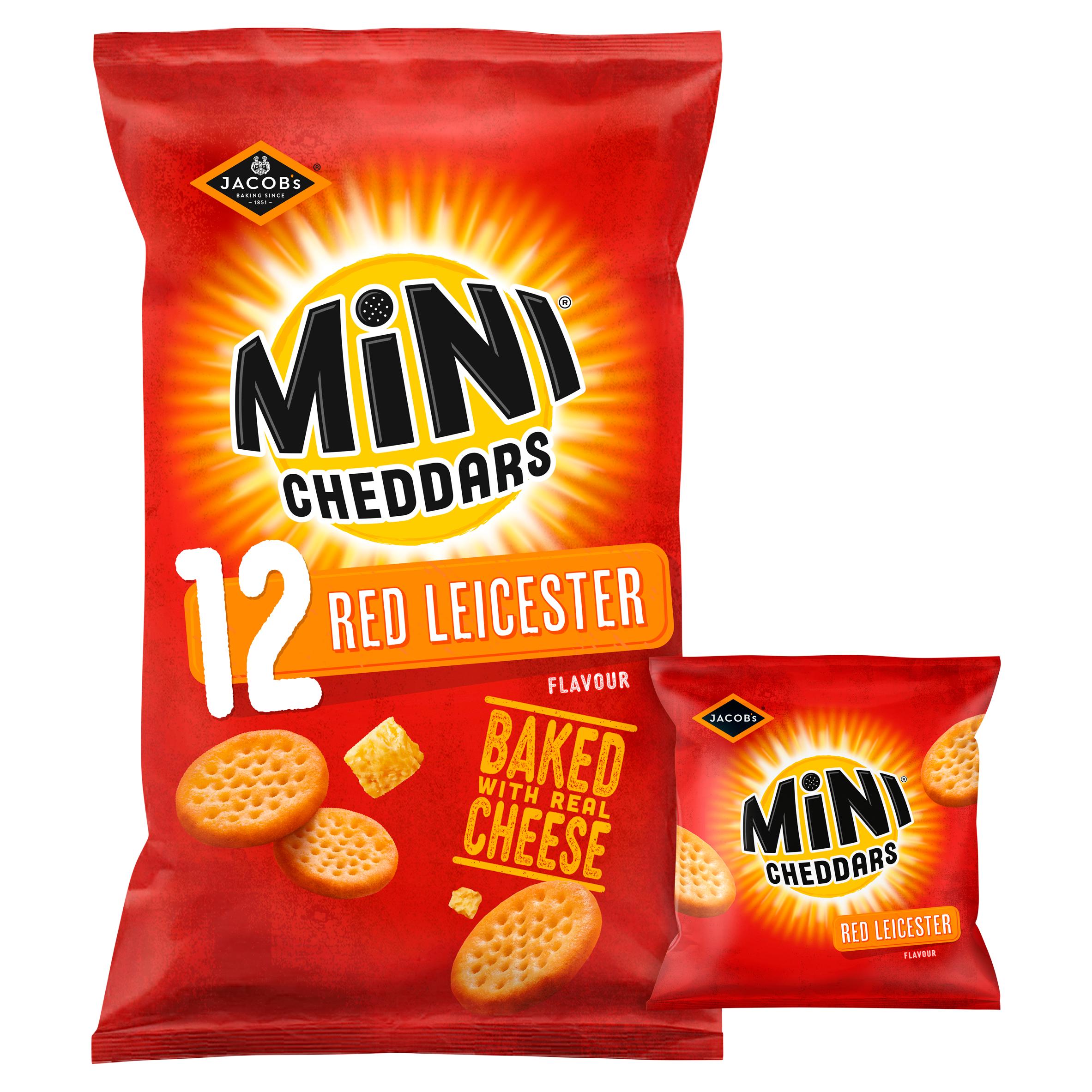 Jacob's baked cheese snacks Red Leicester multipack 12x23g - British product