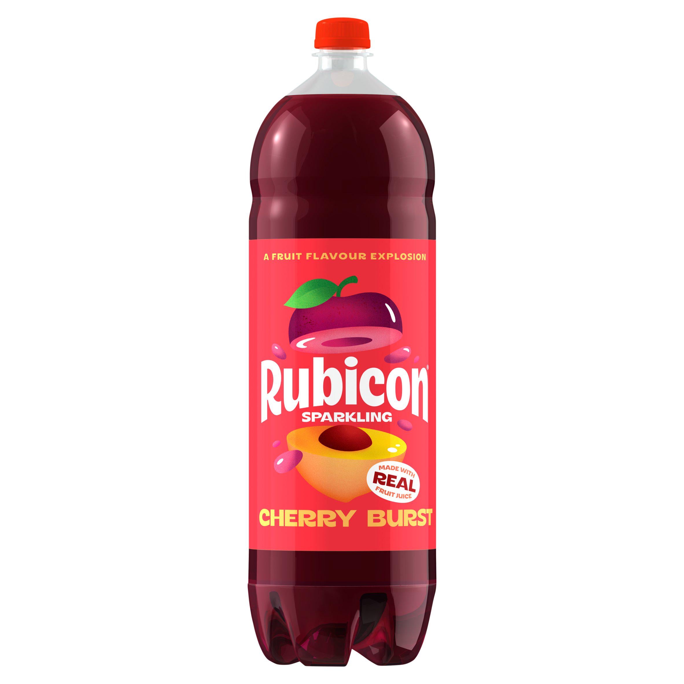 Rubicon Sparkling Cherry Burst 2L soft drink - British product
