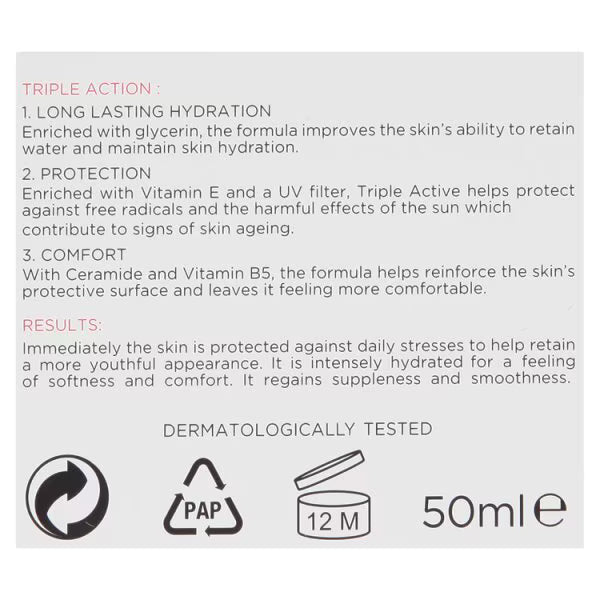 L'Oréal Paris Triple Active Dry Sensitive Moisturiser 50ml, UK version
