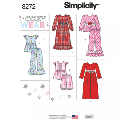 John Lewis Simplicity Children's Sleepwear and Robe Sewing Pattern 8272- Buy online at McGrocer