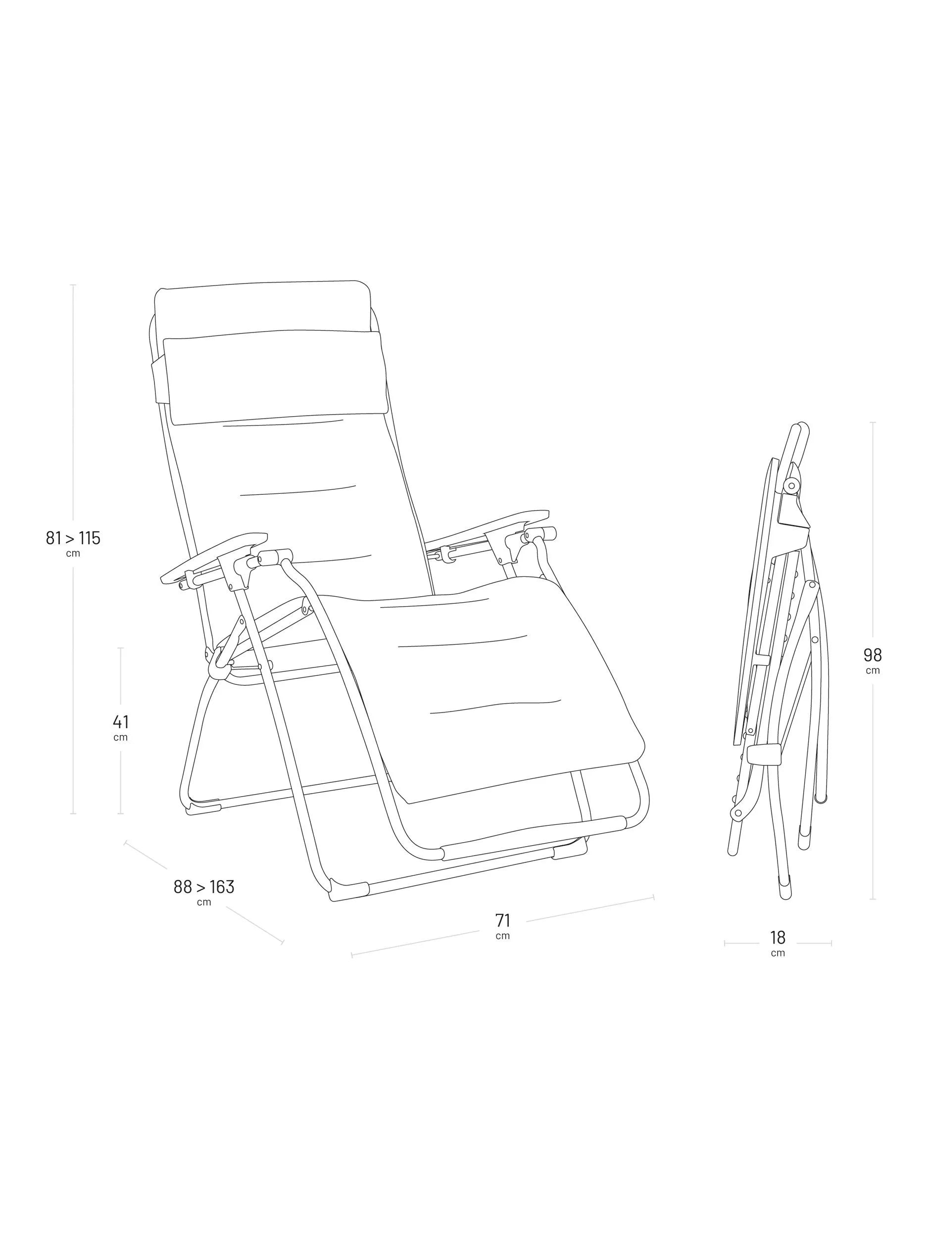 Lafuma Air Comfort Futura sun lounger, imported from the UK