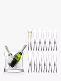 LSA International Moya champagne flutes and bucket set 12 pieces (British brand)
