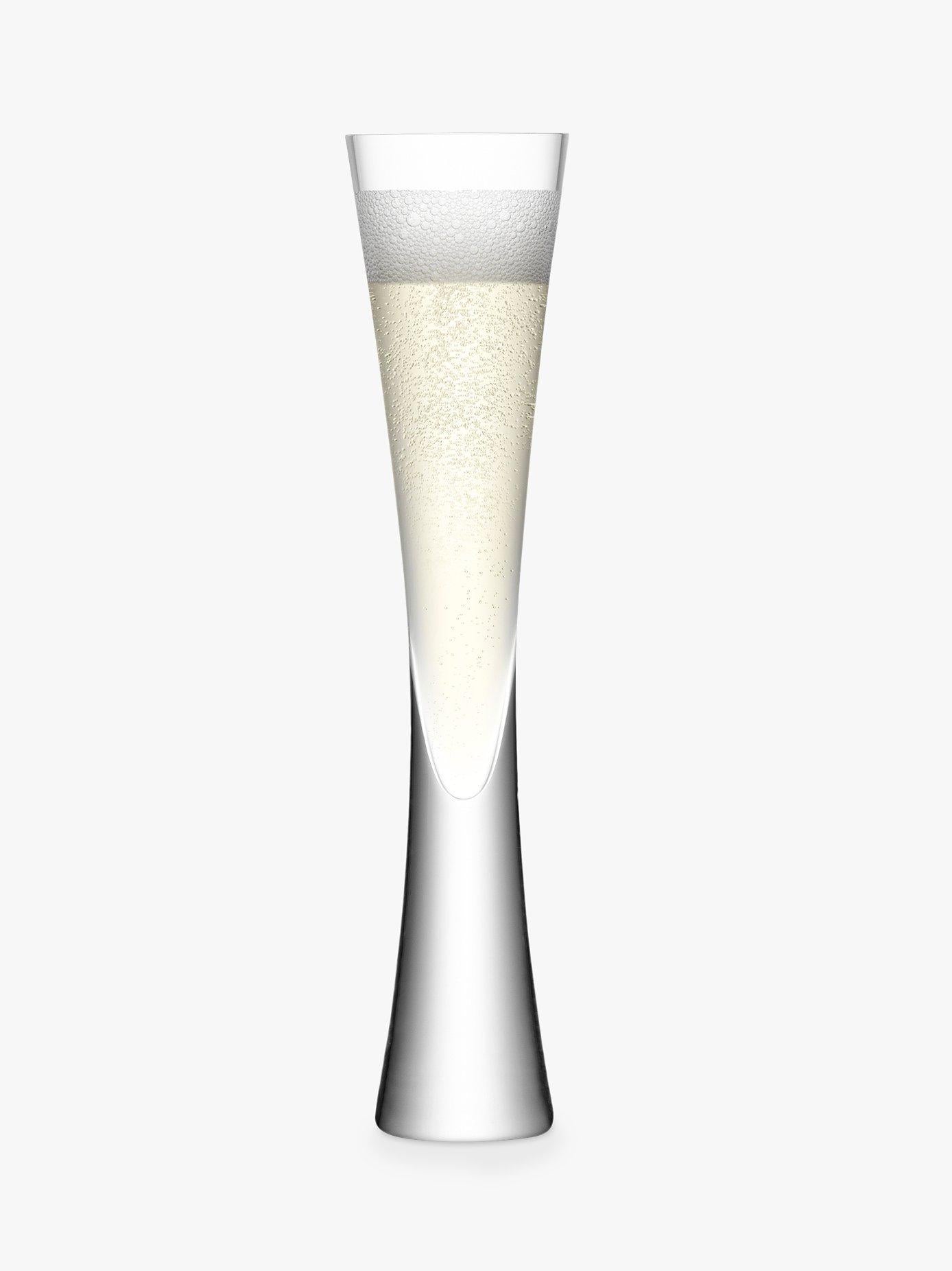 LSA International Moya set of 6 champagne flutes and bucket, UK version