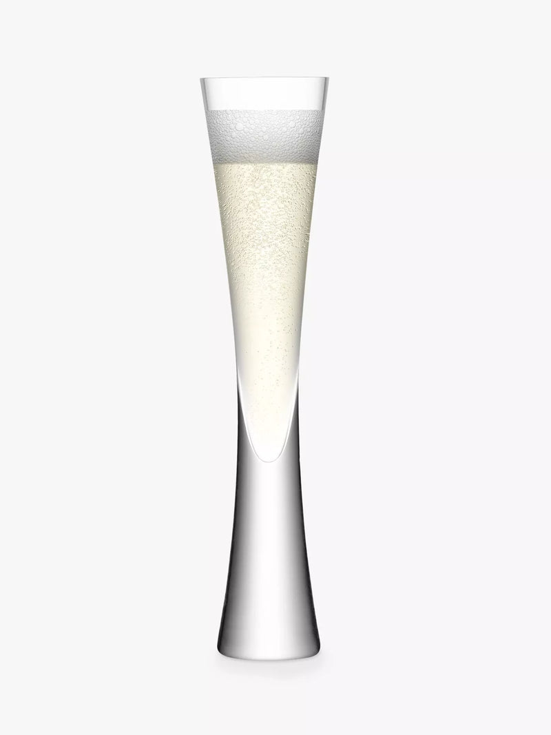 LSA International Moya set of 6 champagne flutes and bucket, UK version