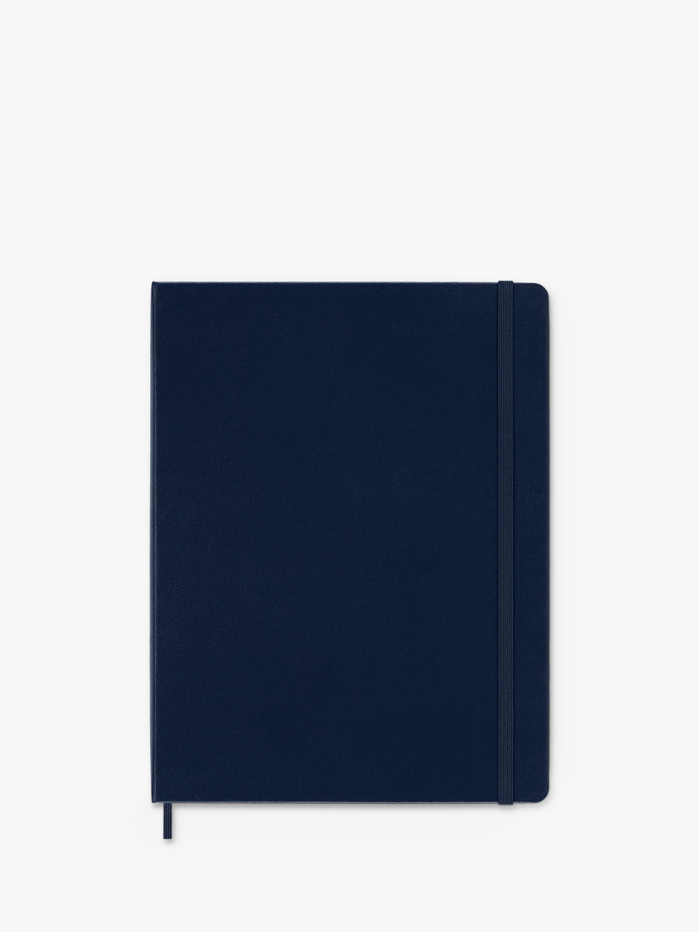 Moleskine extra large hard cover ruled notebook ocean blue, imported from the UK