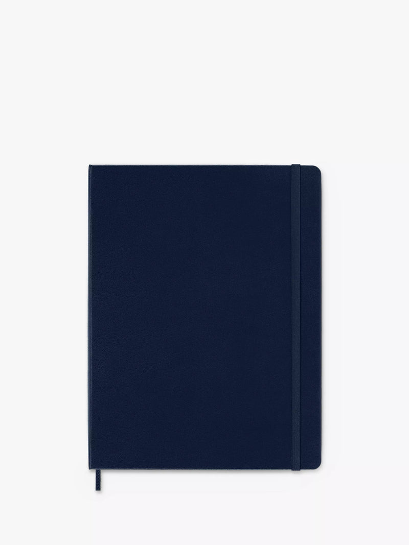 Moleskine extra large hard cover ruled notebook ocean blue, imported from the UK