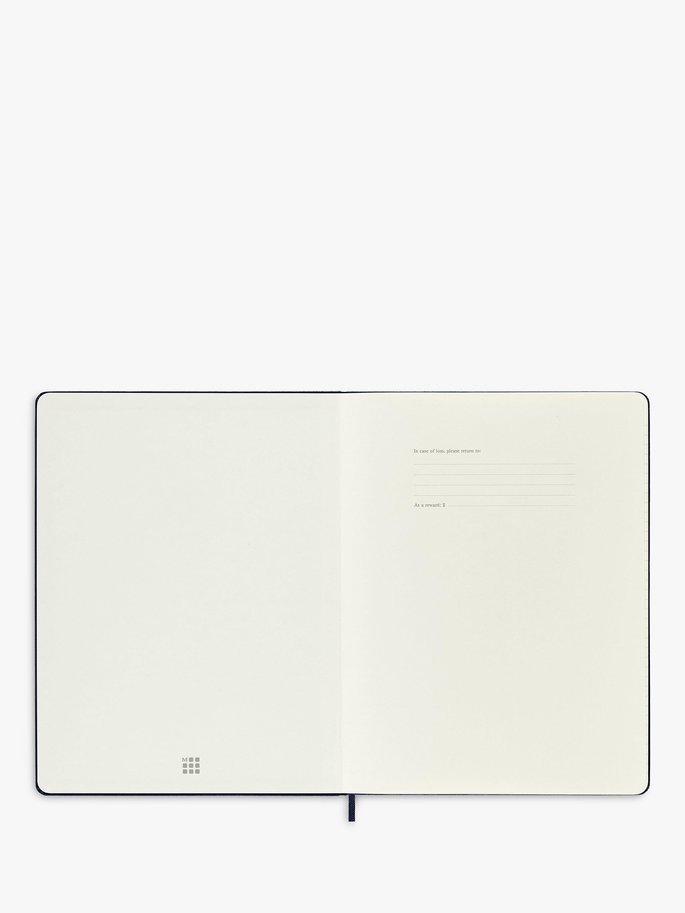 Moleskine extra large hard cover ruled notebook ocean blue, imported from the UK