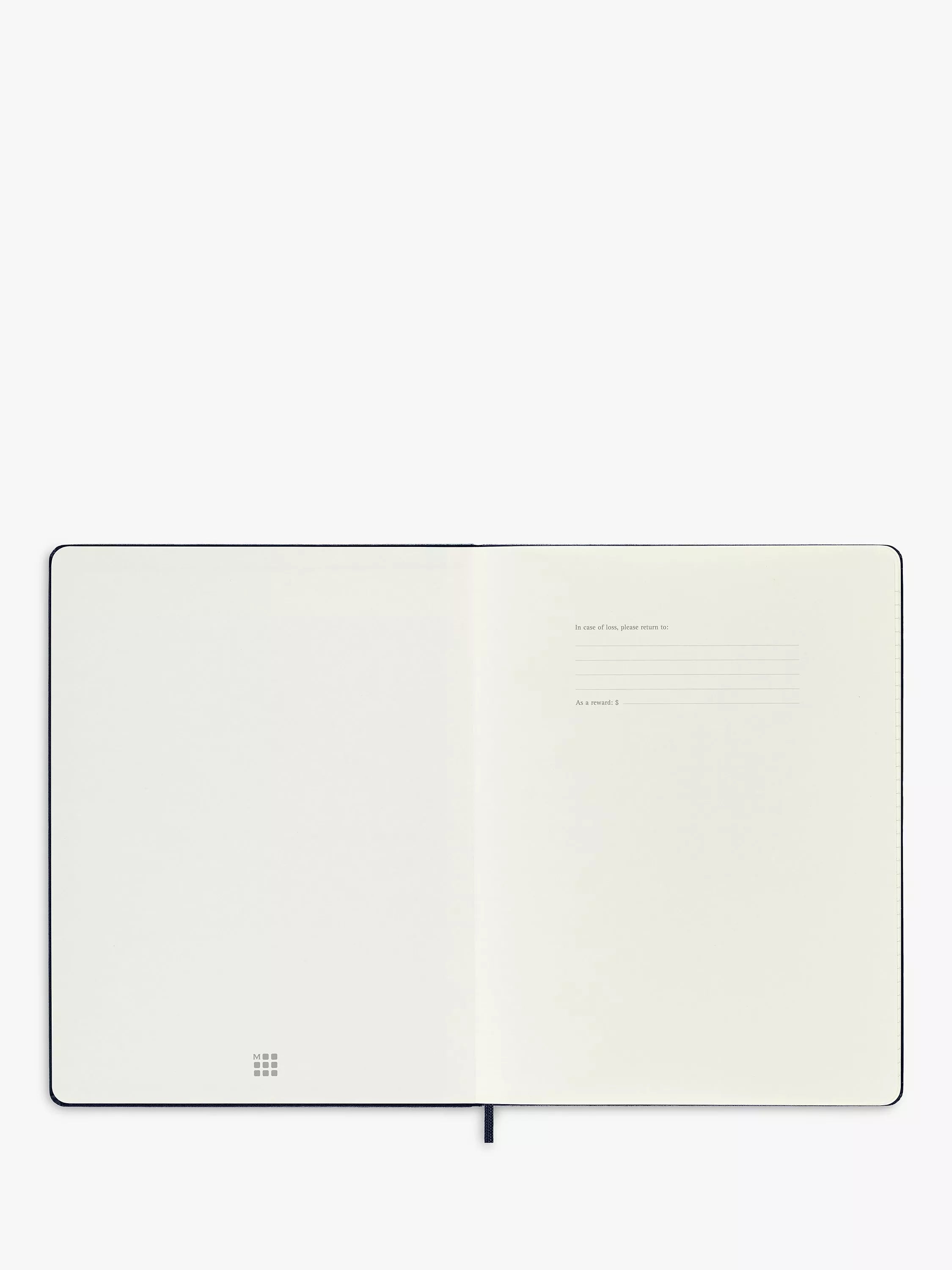 Moleskine extra large hard cover ruled notebook ocean blue, imported from the UK