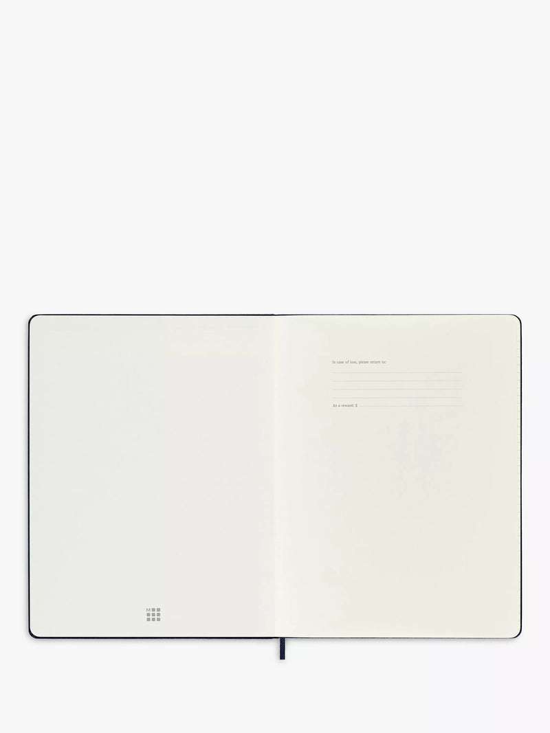 Moleskine extra large hard cover ruled notebook ocean blue, imported from the UK