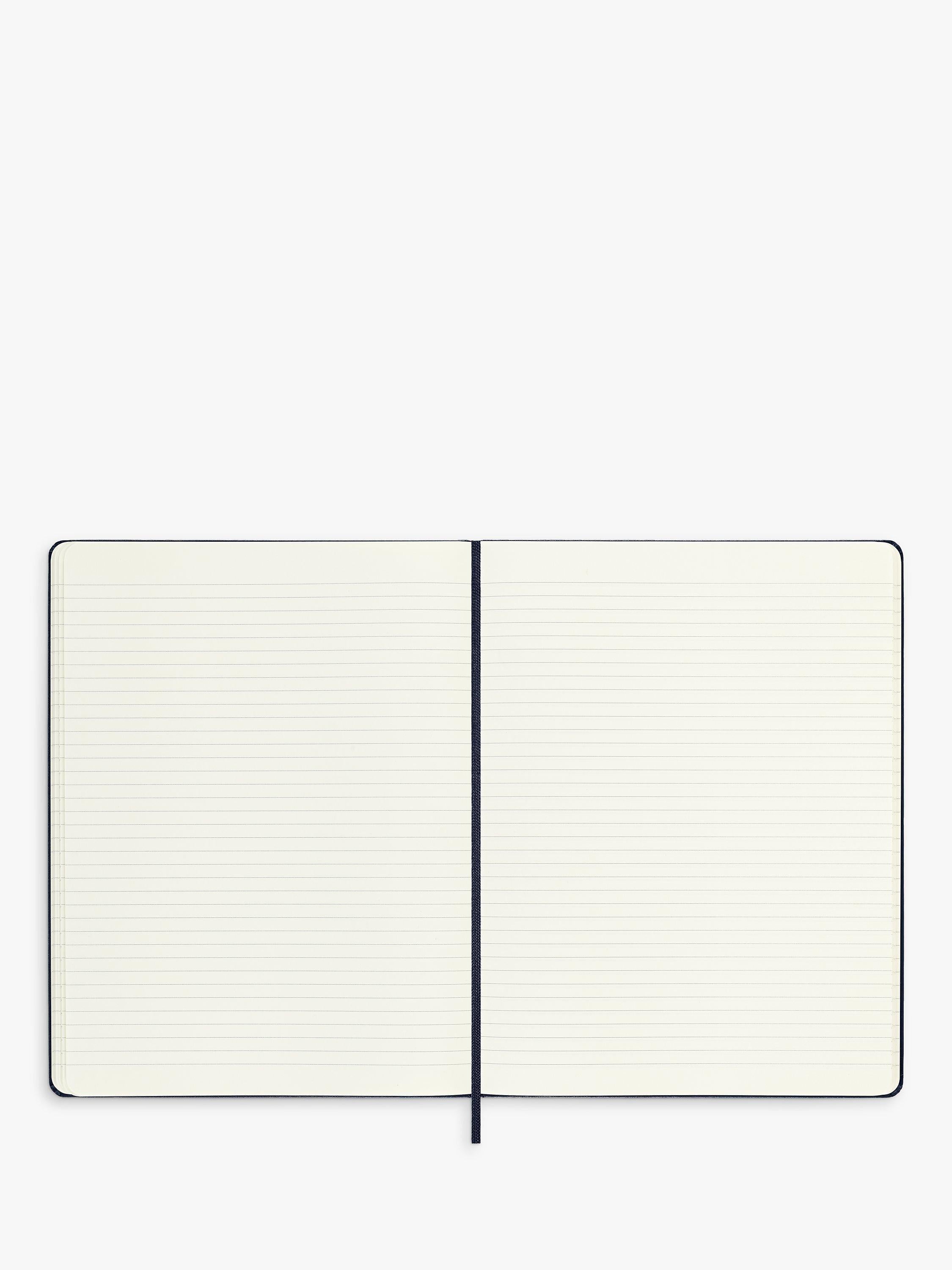 Moleskine extra large hard cover ruled notebook ocean blue, imported from the UK