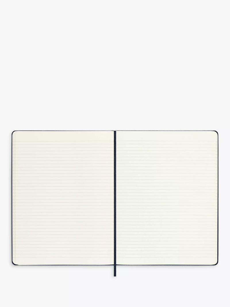 Moleskine extra large hard cover ruled notebook ocean blue, imported from the UK