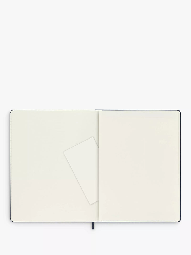 Moleskine extra large hard cover ruled notebook ocean blue, imported from the UK