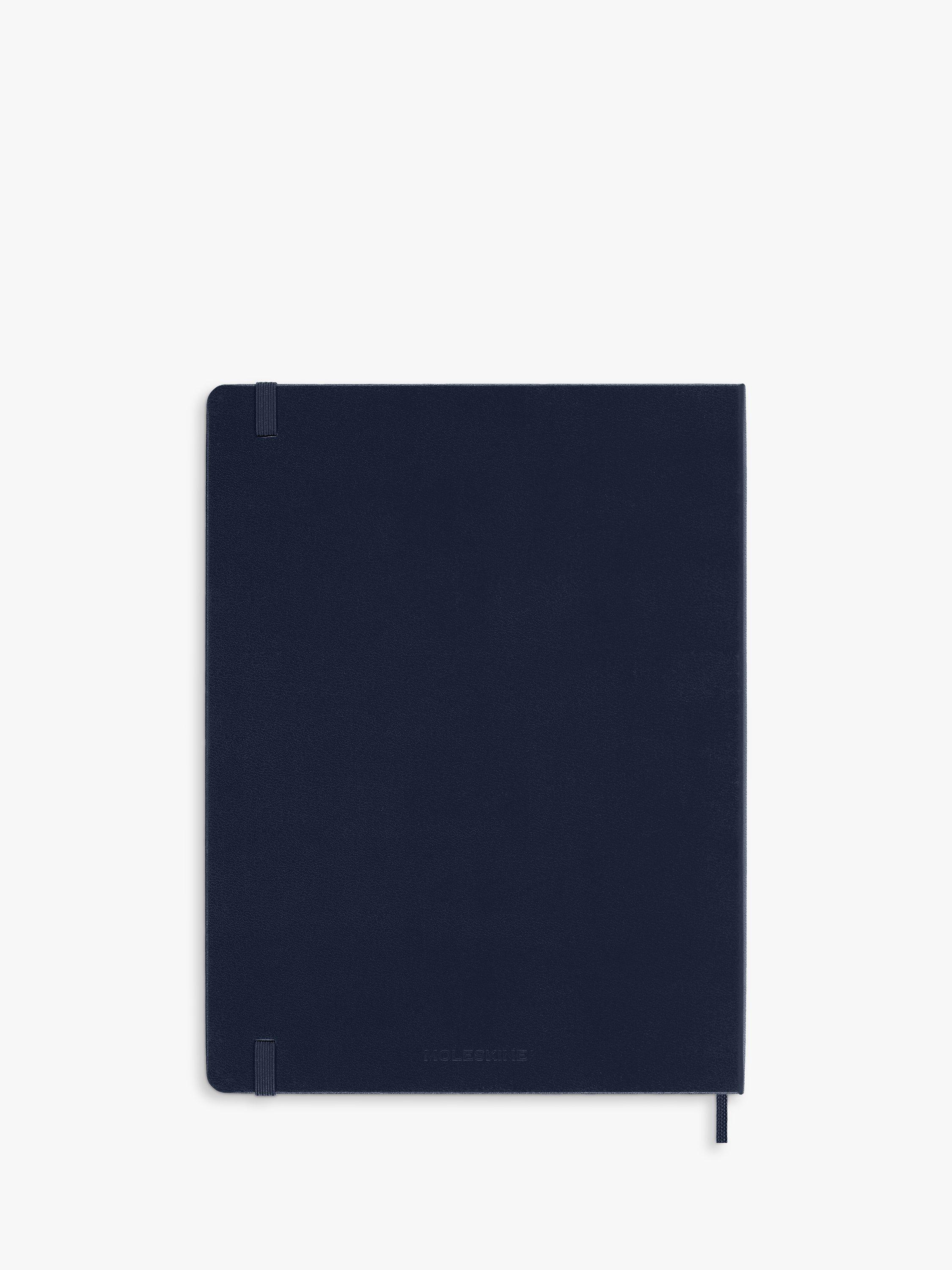 Moleskine extra large hard cover ruled notebook ocean blue, imported from the UK