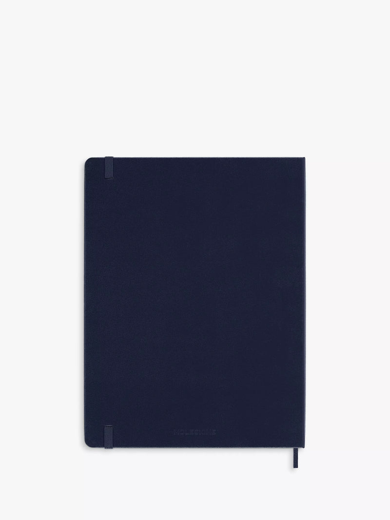 Moleskine extra large hard cover ruled notebook ocean blue, imported from the UK