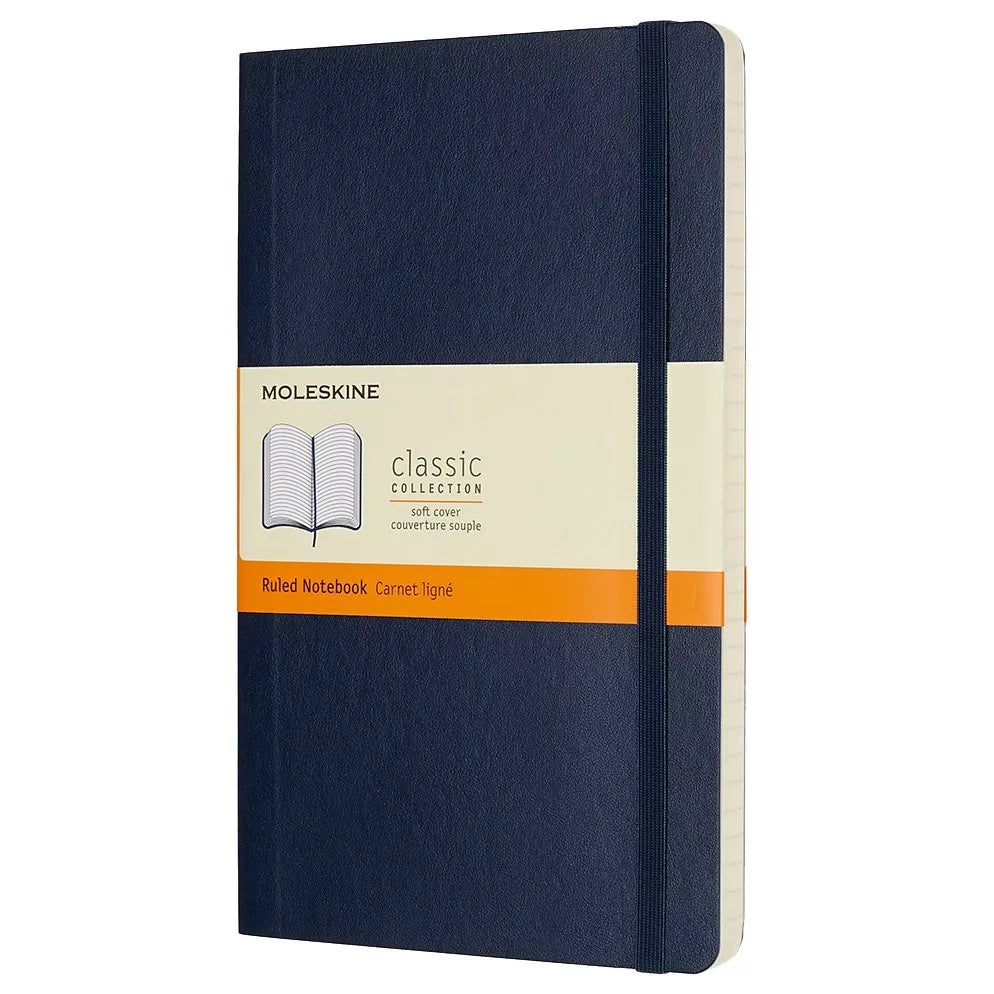 Moleskine large ruled notebook soft cover, UK version