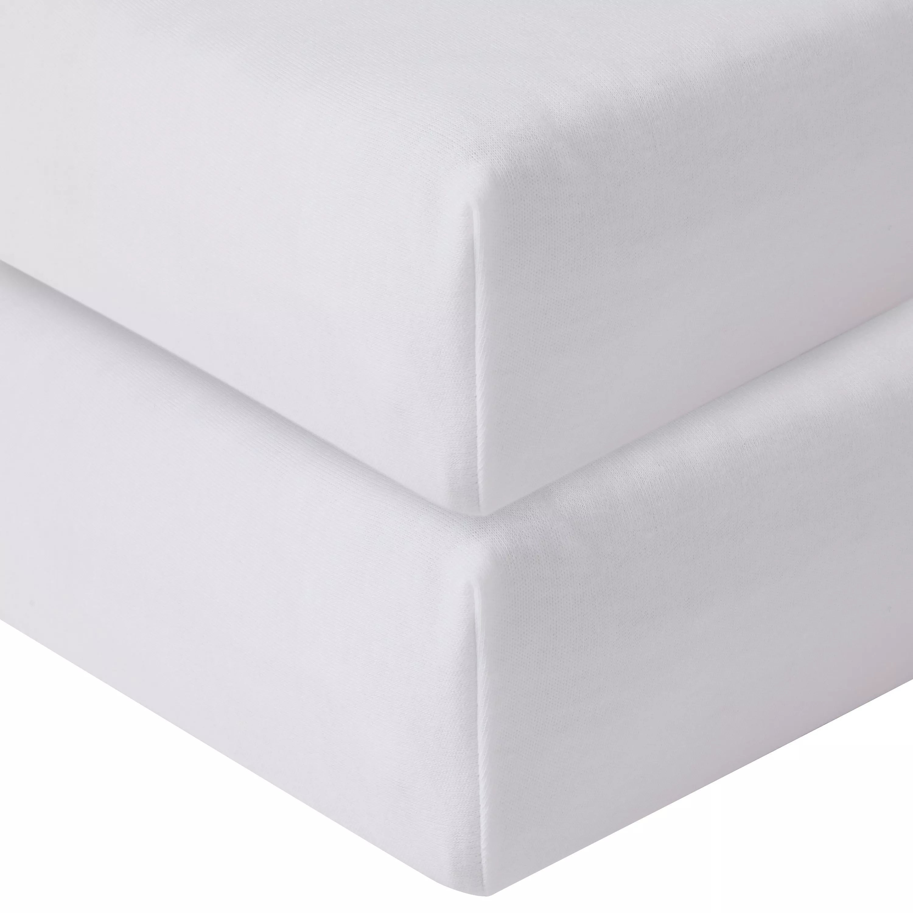 John Lewis Baby GOTS Organic Cotton Fitted Cotbed Sheet, Pack of 2 - Grey