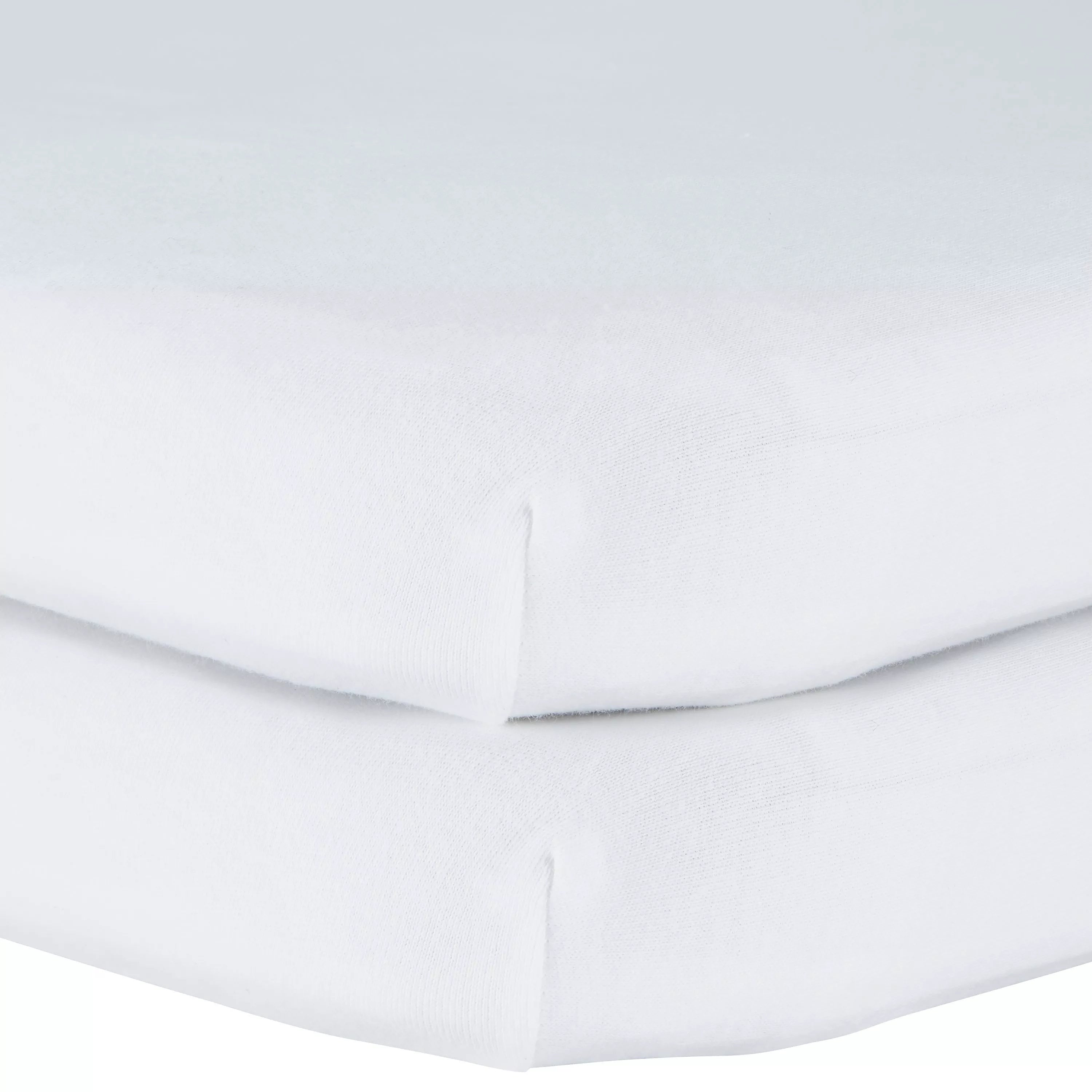 John Lewis organic cotton fitted crib sheet, 50 x 83cm pack of 2, UK version