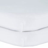 John Lewis GOTS Organic Cotton Fitted Bedside Crib Sheet, Pack of 2, 50 x 83cm