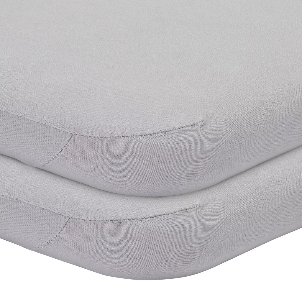 John Lewis GOTS Organic Cotton Fitted Moses Basket Sheet, Pack of 2, 33 x 76cm