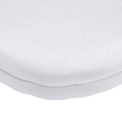 John Lewis GOTS Organic Cotton Fitted Pram/Crib Sheet, White, Pack of 2