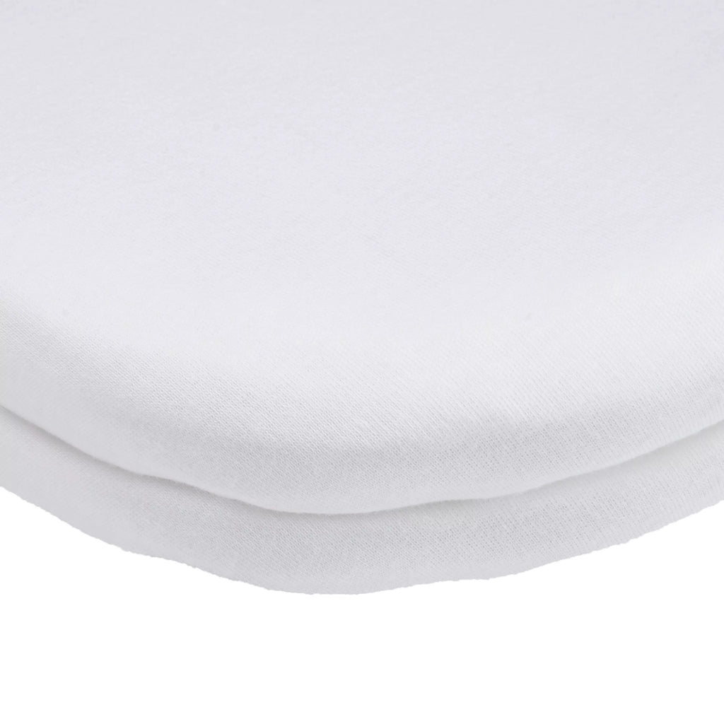 John Lewis GOTS Organic Cotton Fitted Pram/Crib Sheet, Pack of 2, White