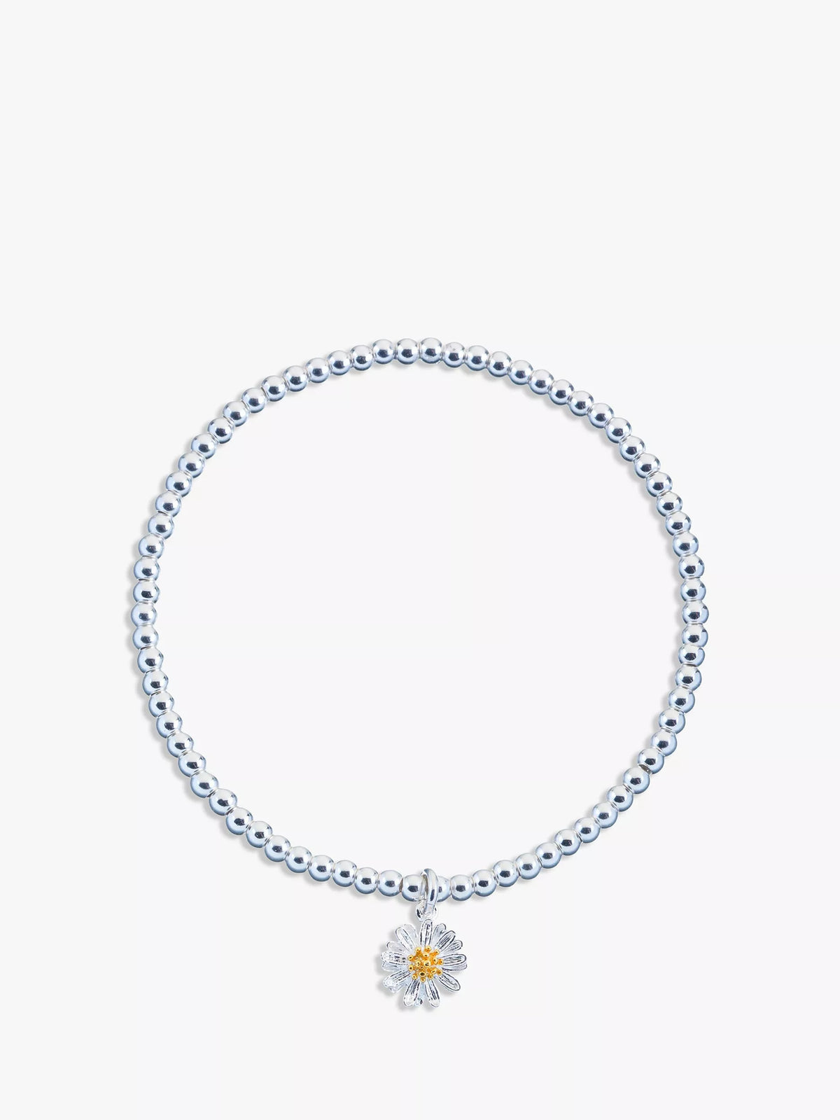 Estella Bartlett Sienna Flower Charm Stretch Bracelet in Silver - British product