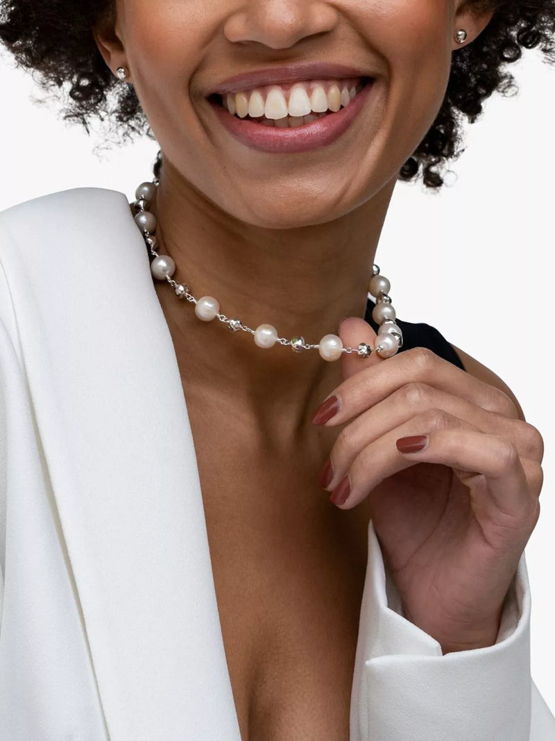 Dower & Hall freshwater pearl nugget collar necklace 46cm (British brand)